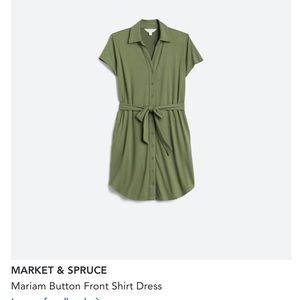 NWT Stitch Fix button down dress olive green